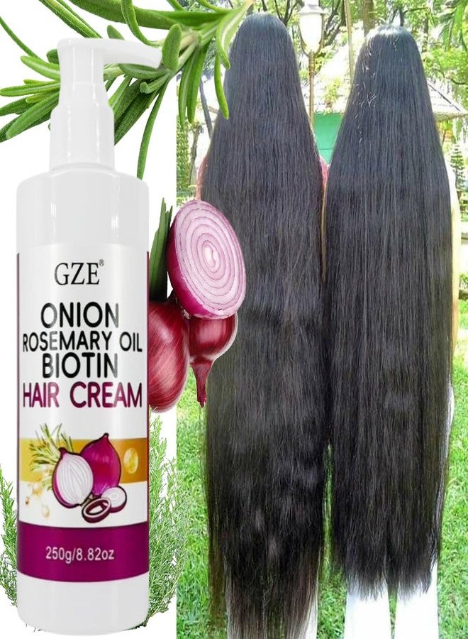 GZE Hair Cream with Onion, Rosemary Oil & Biotin | Strengthens Hair, Reduces Breakage | Nourishing Scalp Care for Thicker, Healthier Looking Hair - Image 2